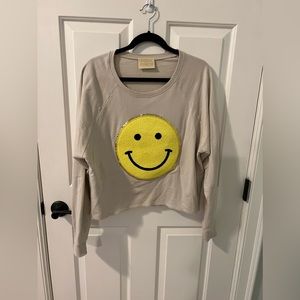 Cropped judith March smiley face sweatshirt